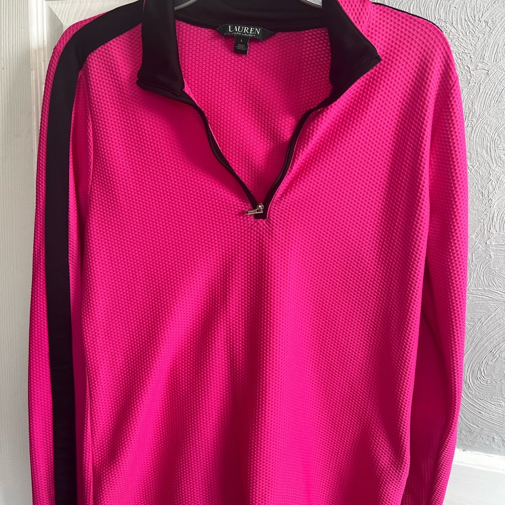 Ralph Lauren Pink Quarter-Zip Pullover